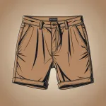 brown shorts with torn edges image